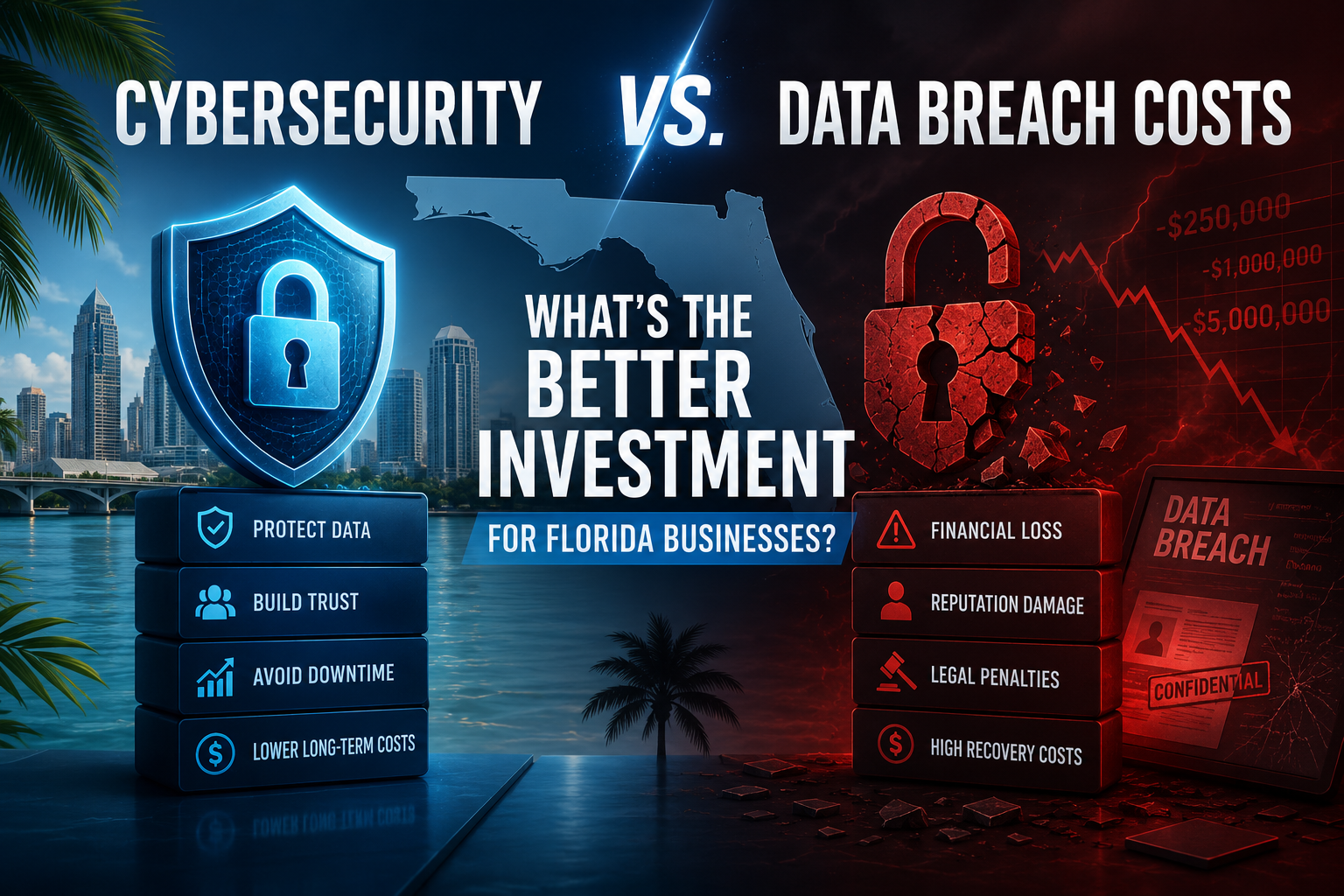 Cybersecurity vs data breach costs